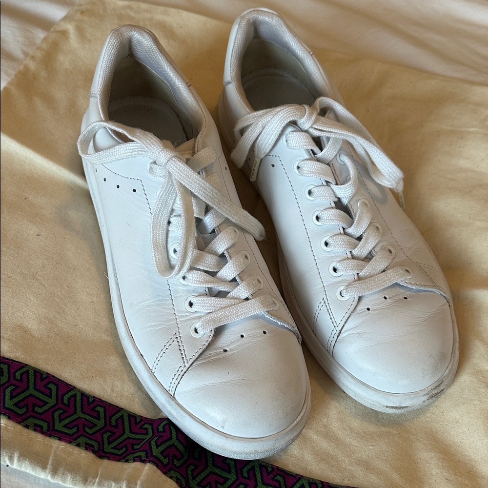 Tory Burch Leather white sneakers